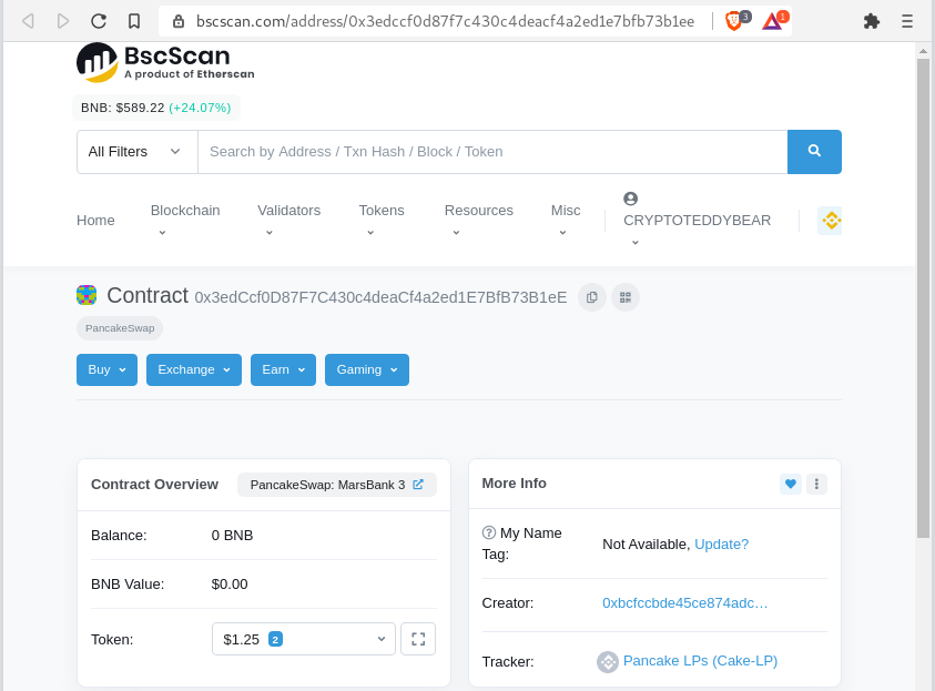 Newun leads to PancakeSwap Liquidity Pool